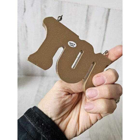 Gold stocking Love joy Xmas decor glitter unique set - Picture 7 of 9